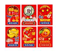 6 buste 2025 con serpente zodiacale rossore per feste di Capodanno cinese pratiche per feste di primavera pacchetti di denaro Hongbao