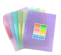 6 buste portadocumenti formato lettera, con morsetto laterale girevole, per documenti d'acqua, contiene 200 fogli, 22,3 x 30,5 cm, cartelle colorate