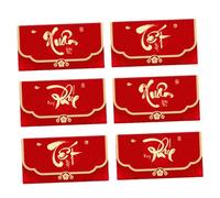 6 buste rosse opache color oro con design culturale vietnamita, adatte per l'anno 2026, simbolo del cavallo, festival, da regalare di pacchetti regalo in denaro