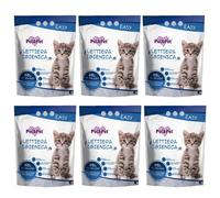 6 BUSTE SABBIA GATTO LETTIERA SILICIO DA 3,8 LITRI CRISTALLI INODORE