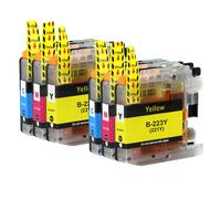 6 C/M/Y Cartucce di inchiostro rimpiazzare Brother LC223C LC223M LC223Y non-OEM