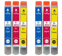 6 C/M/Y Cartucce d'inchiostro per Epson Expression Premium XP-520 XP-600 XP-615