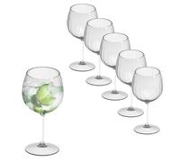 6 Calici Bicchieri Gin Tonic Ballon 580 cc Cocktail Plastica Infragibile - 5031