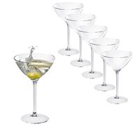 6 Calici da Martini infrangibili trasparente Capacità 300cc Riutilizzabili 5007