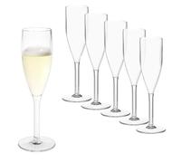 6 Calici Flute da Spumante 170 cc in Plastica Infrangibile per Champagne - 5014