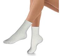 6 CALZINI IN COTONE LEI DONNA POMPEA FITNESS (39/42, BIANCO)