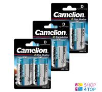 6 Camelion D Digi Alkaline Batteries LR20 AM1 MN1300 E95 1.5V 2BL Exp 2026 Nuovo