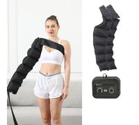 6 Camere Pressoterapia Linfodrenaggio Massaggiatore Compressione d'Aria per Gambali e Addome, Gambali Pressoterapia, per Dolore E Circolazione Migliorare, con Funzione di Cronometraggio