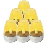 6 candele a LED a energia solare, per esterni, impermeabili, tremolanti, per esterni, resistenti alle intemperie, giardino, terrazza, balcone, decorazione solare per esterni