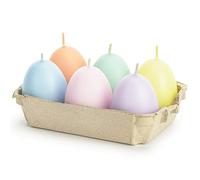 6 candele, mix di colori, 7 cm, decorazione pasquale