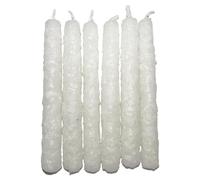 6 candele ruda con sale 11 cm - Candele di promessa - Allontana le cattive e attira le buone energie (BIANCH)