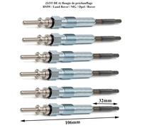 6 Candelette di Preaccensione NEWPARTS Per E46 E39 E38 330d 525d 530d 730d