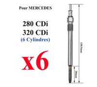 6 Candelette Per Preriscaldamento NEWPARTS Per Mercedes E280 E320 S320 CDI V6