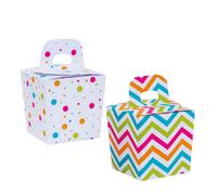 6 Candy box in cartoncino compostabile Pois 6 x 6 x 10,5 h cm