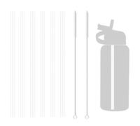 6 cannucce di ricambio in plastica, riutilizzabili, compatibili con borraccia Hydro Flask da 500 ml e altre marche, con 2 spazzole per la pulizia, perfette per tutte le bevande, 24 cm