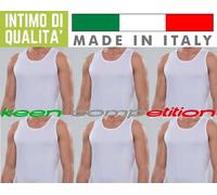 ★ 6 CANOTTIERE VOGATORE UOMO CANOTTA S/L IN 100% COTONE LEGGERO MADE IN ITALY ★