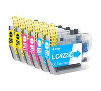 6 cartucce di inchiostro LC422 LC422XL compatibili con Brother LC422 LC422XL LC-422XL LC-422XLVAL per Brother MFC-J5345DW MFC-J5740DW MFC-J6940DW MFC-J6540DW (2 ciano 2 giallo 2 magenta)