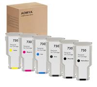 6 cartucce d'inchiostro a colori 730, 300 ml, P2V73A, P2V72A, P2V71A, P2V70A, P2V69A, P2V68A, compatibili con stampanti HP Designjet T1600, T1700, T2600, T1600dr, T1700dr, T2600dr. MK/PK/G/C/M/Y