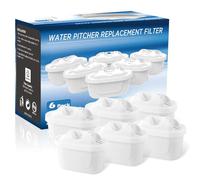 6 cartucce filtro per brocca compatibili con Brita Maxtra+ acqua riducono limescale, cloro e impurità per acqua potabile pulita