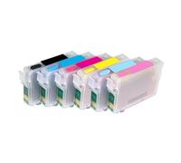 6 cartucce vuote ricaricabili con chip separati autoresettanti serie Epson T079X