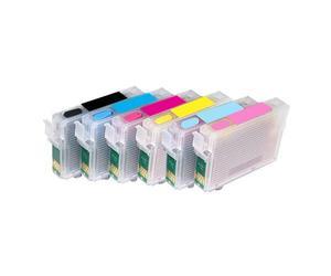 6 cartucce vuote ricaricabili con chip separati autoresettanti serie Epson T079X