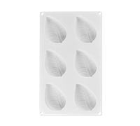 6 cavità in silicone a forma di foglia di cioccolato decorazione stampo cottura fondente torta stampi foglia sapone stampo in silicone per torte per cottura