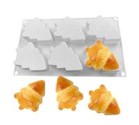 6-Cavity Silicone Christmas Mold - Reusable Baking Tool for Chocolate, Cookie, and Fondant Crafts, Durable Heat-Resistant Mould | Ideal Holiday Pastry, Candle, resina epossidica Projects