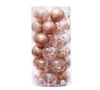 6 centimetri In Oro Rosa Palle Dell'albero Di Natale di Plastica Trasparente Palla Di Natale Ornamento Decorazione per la Decorazione Dell'albero Natal Navidad 2023 Capodanno
