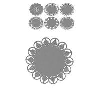 6 CENTRINI SOTTOPIATTO NATALE 35 CM CENONE FELTRO TOVAGLIETTA NATALIZIA GRIGIO