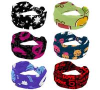 6 cerchietti morbidi per capelli, da donna, colore rosso ciliegia, giallo limone e verde mango, morbidi, antiscivolo, per yoga, fitness, viaggi, palestra, accessori per capelli