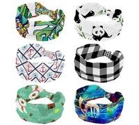 6 cerchietti per capelli da donna, morbidi e larghi, in bambù, antiscivolo, per yoga, fitness, viaggi, palestra, accessori per capelli