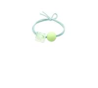 6 cerchietti quadrati in stile coreano, ad alta elasticità, per ragazze, accessori per capelli per coda di cavallo alta (verde)