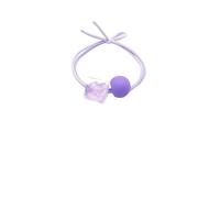 6 cerchietti quadrati in stile coreano, ad alta elasticità, per ragazze, in gomma, accessori per capelli per coda di cavallo alta (viola)