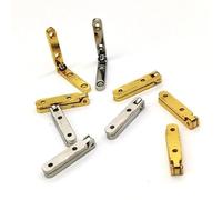 6 cerniere a 90 gradi, in lega di zinco, con sette lettere, per scatole di legno, regali, vino, gioielli, armadietti, mobili (bronzo, 2 pezzi)