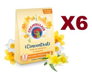 6 CHANTECLAIR SACCHETTI PROFUMATI I CONCENTRATI FIORI DI ARANCIO E NARCISO 3PZ