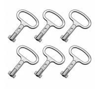 6 chiavi a bussola da 35 x 50 mm | Per cassetta elettrica e gas, chiave triangolare, diametro esterno 11,5 mm, diametro interno 5 mm, armadietto per contatore