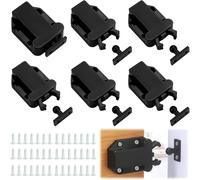 6 chiavistelli per porta con sblocco touch, chiusura a pressione con viti, chiusura a pressione, apriporta spinta verso l'apertura, chiusura a scatto per armadi, porte, cassetti, armadi, casa