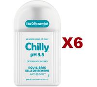 6 CHILLY PH 3.5 DETERGENTE INTIMO EQUILIBRIO DELLE DIFESE INTIME ANTI ODOR 200ML