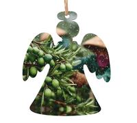 6 ciondoli in legno a forma di angelo di Natale, squisiti motivi di raccolta dolce per scale e caminetti