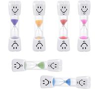 6 clessidra colorata per bambini, set di clessidre per bambini, per giochi, cucinare, lavarsi i denti (2 minuti/3 minuti)