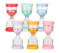 6 clessidre colorate per bambini, colori macaron, set di clessidre colorate 1/3/5/10/20/30 minuti, timer, clessidre per la vita dei bambini, apprendimento, tempistica, regali creativi
