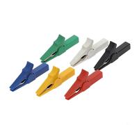 6 clip a coccodrillo elettriche completamente isolate con foro di cablaggio da 4 mm per connessioni rapide