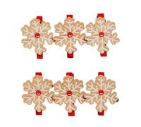6 clip in legno a forma di Babbo Natale, per foto, per decorazioni festive