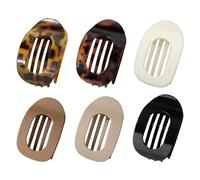 6 Clip Ovali Per Capelli, Clip Per Capelli Decorativi Di Donne, Aghi Per Capelli In Plastica, Semplici Clip Per Capelli, Clip Di Fissaggio In Stile Paura.