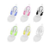 6 Clip per Naso in Silicone con 6 Paia di Tappi per Le Orecchie, Clip per Naso da Nuoto Impermeabile, paranaso per Allenamento di Nuoto, Set di Tappi per Le Orecchie con Clip per Naso con Scatola