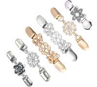 6 clip per stringere, 3 misure e clip per camicia per stringere i vestiti, clip vintage per maglioni per tenere insieme il maglione, clip per abiti sul retro, clip per abbigliamento per scialle e
