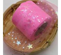 6 cm 5 yard illusorio colore stella tessuto a rete glitter tulle rotolo paillettes nastro fiocco morbido tulle twill artigianato fai da te matrimonio compleanno decorazione-rosa-6 cm 5 yard