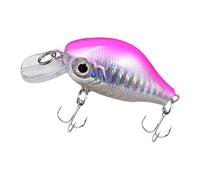 6 cm Piccolo Crankbait Minnow Esche da pesca Swimbait Artificiali Esche dure con Gancio Attrezzatura da Pesca in Acqua Salata Affrontare Stretta Wobbling Minnow