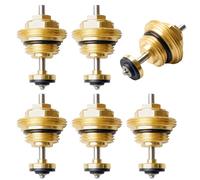 6 collettori di riscaldamento a pavimento G1/2, attacco valvola di ritorno, M30 x 1,5 mm, collettore per riscaldamento a pavimento, in ottone, valvola termostatica, radiatore valve per attuatore Ufh