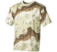 6-Colori Desert Camo Tee Hombres Combat Top Army Cadet Cotone T-Shirt Airsoft S-